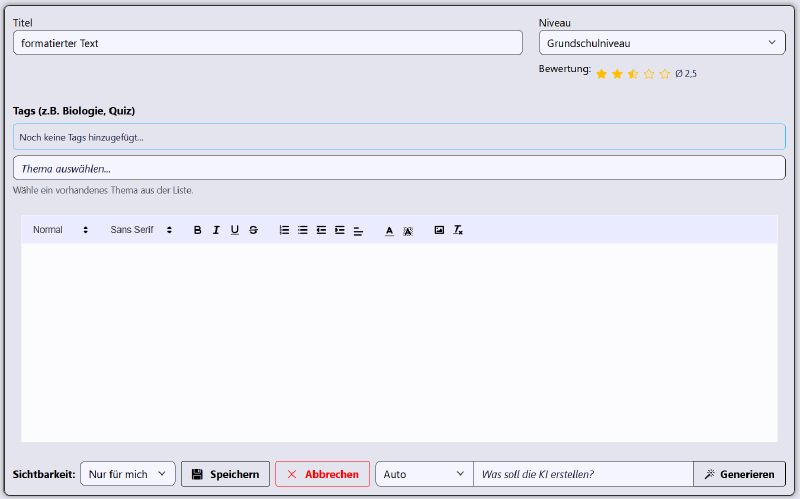 Screenshot Edit-Modus